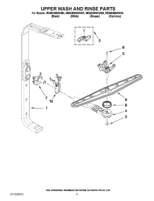 07 - Upper Wash And Rinse Parts parts for Maytag Dishwasher MDBH969AWS0 from AppliancePartsPros.com