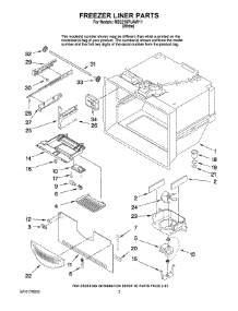 02 - Freezer Liner Parts parts for Maytag Refrigerator MB2216PUAW11 from AppliancePartsPros.com