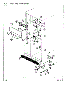 02 - Fresh Food Compartment parts for Jenn-Air Refrigerator JRSD247B / DQ83A from AppliancePartsPros.com