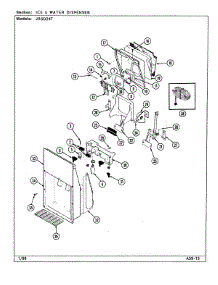 03 - Ice & Water Dispenser parts for Jenn-Air Refrigerator JRSD247B / DQ83A from AppliancePartsPros.com