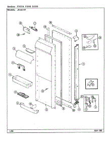 04 - Fresh Food Door parts for Jenn-Air Refrigerator JRSD247L / DQ85A from AppliancePartsPros.com