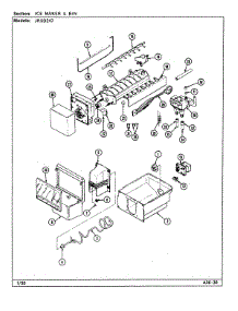 04 - Ice Maker & Bin parts for Jenn-Air Refrigerator JRSD247W / DQ81A from AppliancePartsPros.com