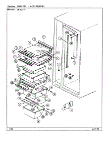 05 - Shelves & Accessories parts for Jenn-Air Refrigerator JRSD247W / DQ81A from AppliancePartsPros.com
