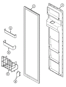 02 - Freezer Inner Door parts for Jenn-Air Refrigerator JRSD2790A from AppliancePartsPros.com