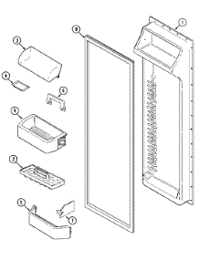 05 - Fresh Food Inner Door parts for Jenn-Air Refrigerator JRSD2790B from AppliancePartsPros.com