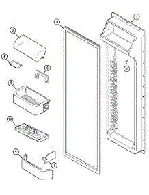 05 - Fresh Food Inner Door parts for Jenn-Air Refrigerator JRSD279A from AppliancePartsPros.com