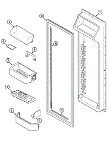 05 - Fresh Food Inner Door parts for Jenn-Air Refrigerator JRSD279KA from AppliancePartsPros.com
