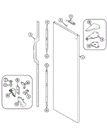 06 - Fresh Food Outer Door parts for Jenn-Air Refrigerator JRSD279W from AppliancePartsPros.com