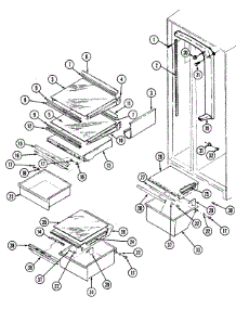 07 - Shelves & Accessories parts for Jenn-Air Refrigerator JRSDE227W / DQ37A from AppliancePartsPros.com