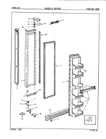 02 - Freezer Door parts for Jenn-Air Refrigerator JRSI202N / 8N01B from AppliancePartsPros.com