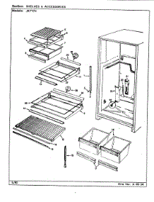 03 - Shelves & Accessories (B / M Cj23a) parts for Jenn-Air Refrigerator JRT174L / CJ23A from AppliancePartsPros.com