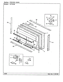02 - Freezer Door parts for Jenn-Air Refrigerator JRTD226L / BJ84A from AppliancePartsPros.com