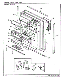 04 - Fresh Food Door parts for Jenn-Air Refrigerator JRTD226L / BJ84A from AppliancePartsPros.com