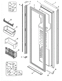 06 - Freezer Door parts for Admiral Refrigerator JS229FSBGB from AppliancePartsPros.com