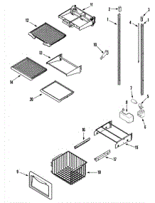 07 - Shelves & Accessories (Freezer) parts for Admiral Refrigerator JS229FSXPB from AppliancePartsPros.com