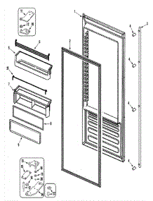 07 - Fresh Food Door parts for Admiral Refrigerator JS229SEBGB from AppliancePartsPros.com