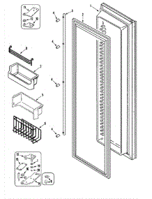 05 - Freezer Door parts for Admiral Refrigerator JS229SEXPB from AppliancePartsPros.com