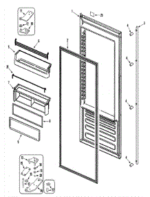 06 - Fresh Food Door parts for Admiral Refrigerator JS229SEXPB from AppliancePartsPros.com