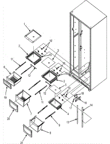04 - Crisper Assembly parts for Admiral Refrigerator JS2628HEKB from AppliancePartsPros.com