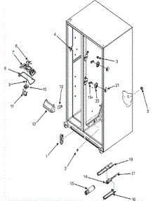 05 - Evap Fan / Crisp Light / Water Filter parts for Admiral Refrigerator JS2628HEKB from AppliancePartsPros.com