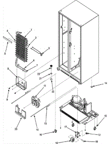 06 - Evaporator Assy. / Rollers / Water Tank parts for Admiral Refrigerator JS2628HEKB from AppliancePartsPros.com