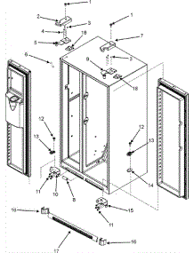 11 - Hinges & Toe Grille parts for Admiral Refrigerator JS2628HEKB from AppliancePartsPros.com