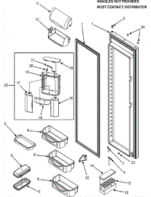 14 - Refrigerator Door parts for Admiral Refrigerator JS2628HEKB from AppliancePartsPros.com