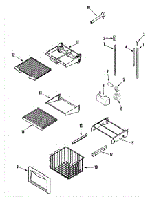 10 - Shelves & Accessories (Freezer) parts for Admiral Refrigerator JS829FSBGB from AppliancePartsPros.com