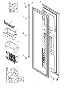 06 - Freezer Door parts for Admiral Refrigerator JS829SEBGB from AppliancePartsPros.com