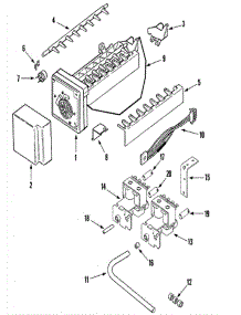 09 - Ice Maker parts for Admiral Refrigerator JS829SEBGB from AppliancePartsPros.com