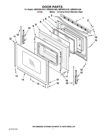 05 - Door Parts parts for Maytag Range AER5830VAW0 from AppliancePartsPros.com
