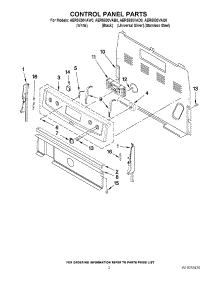 02 - Control Panel Parts parts for Maytag Range AER5830VAS0 from AppliancePartsPros.com