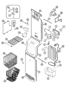 07 - Freezer Compartment parts for Admiral Refrigerator K3965X0 from AppliancePartsPros.com