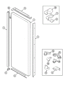 11 - Fresh Food Outer Door parts for Admiral Refrigerator K3965X0 from AppliancePartsPros.com