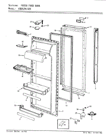 04 - Fresh Food Door parts for Maytag Refrigerator KBDS24L92KA / AP82A from AppliancePartsPros.com