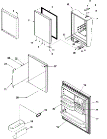 08 - Refrigerator Door parts for Maytag Refrigerator KBLA20ELSS0 / PKBLA20ELS0 from AppliancePartsPros.com