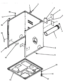 02 - Cabinet, Exhaust Duct & Base parts for Amana Dryer KE5313 from AppliancePartsPros.com