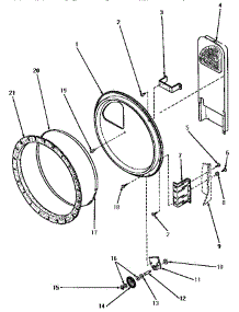 10 - Rear Blkhd, Felt Seal & Cylinder Roller parts for Amana Dryer KE6533 from AppliancePartsPros.com