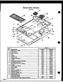 02 - Burner Box Section parts for Amana Cooktop KET570 from AppliancePartsPros.com