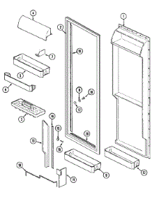 05 - Fresh Food Inner Door parts for Admiral Refrigerator KF57U50 from AppliancePartsPros.com