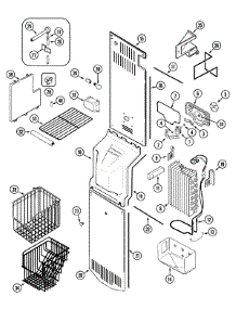 05 - Freezer Compartment parts for Admiral Refrigerator KF57U55 from AppliancePartsPros.com