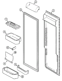 09 - Fresh Food Inner Door parts for Admiral Refrigerator KF57U56 from AppliancePartsPros.com