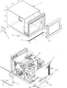 06 - Outercase parts for Amana Microwave KFC2 / P1329112M from AppliancePartsPros.com