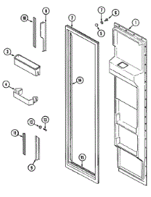 02 - Freezer Inner Door parts for Admiral Refrigerator KFU5750 from AppliancePartsPros.com