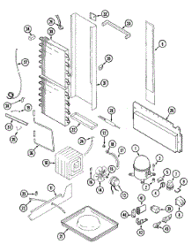 11 - Unit Compartment & System parts for Admiral Refrigerator KFU5750 from AppliancePartsPros.com