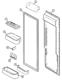 10 - Fresh Food Inner Door parts for Admiral Refrigerator KFU5755 from AppliancePartsPros.com