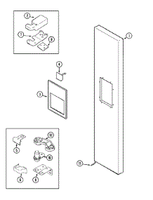 08 - Freezer Outer Door parts for Admiral Refrigerator KG57U95SKD from AppliancePartsPros.com