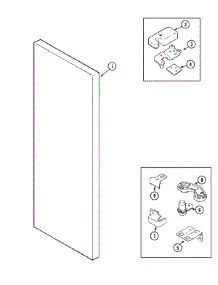 10 - Fresh Food Outer Door parts for Admiral Refrigerator KG57U95SKD from AppliancePartsPros.com