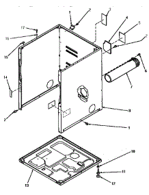 02 - Cabinet, Exhaust Duct & Base parts for Amana Dryer KG6539 from AppliancePartsPros.com