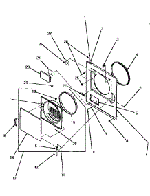 08 - Loading Door, Front Panels & Access Door parts for Amana Dryer KG6539 from AppliancePartsPros.com